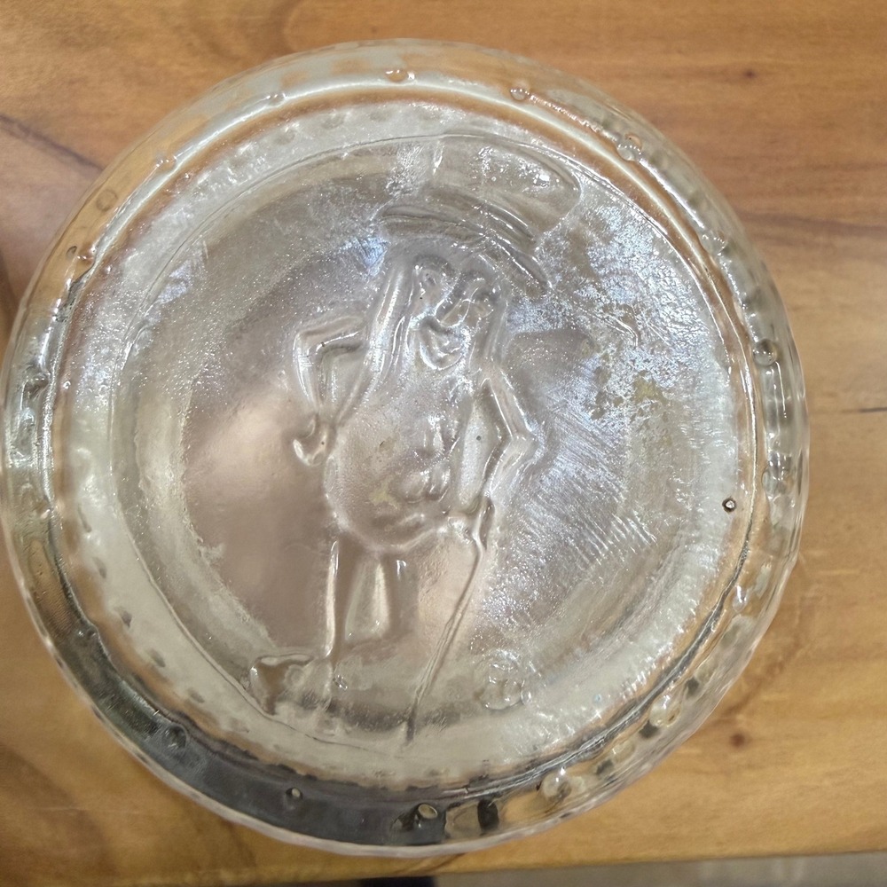 VINTAGE 70s Mr. Peanut Planters Glass Jars (Set of 2) + Rare Silver Plated Spoon - Picture 6 of 16